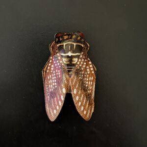 Vintage MOTH Insect Lapel Pin. Metal / Tin Collectible.